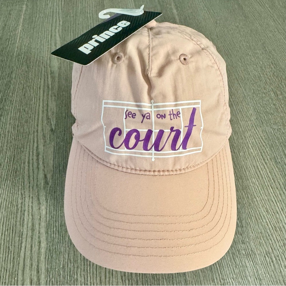 Prince Tennis Girls Youth Graphic Cap Peach See Ya on the Court Adjustable Hat